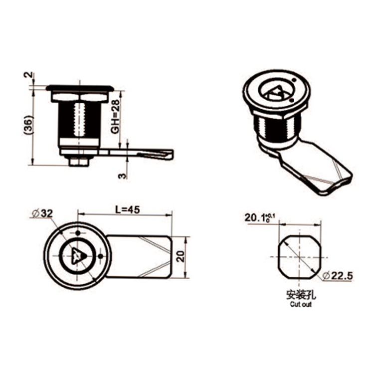 Szerszám típusa Cam Lock-A6014